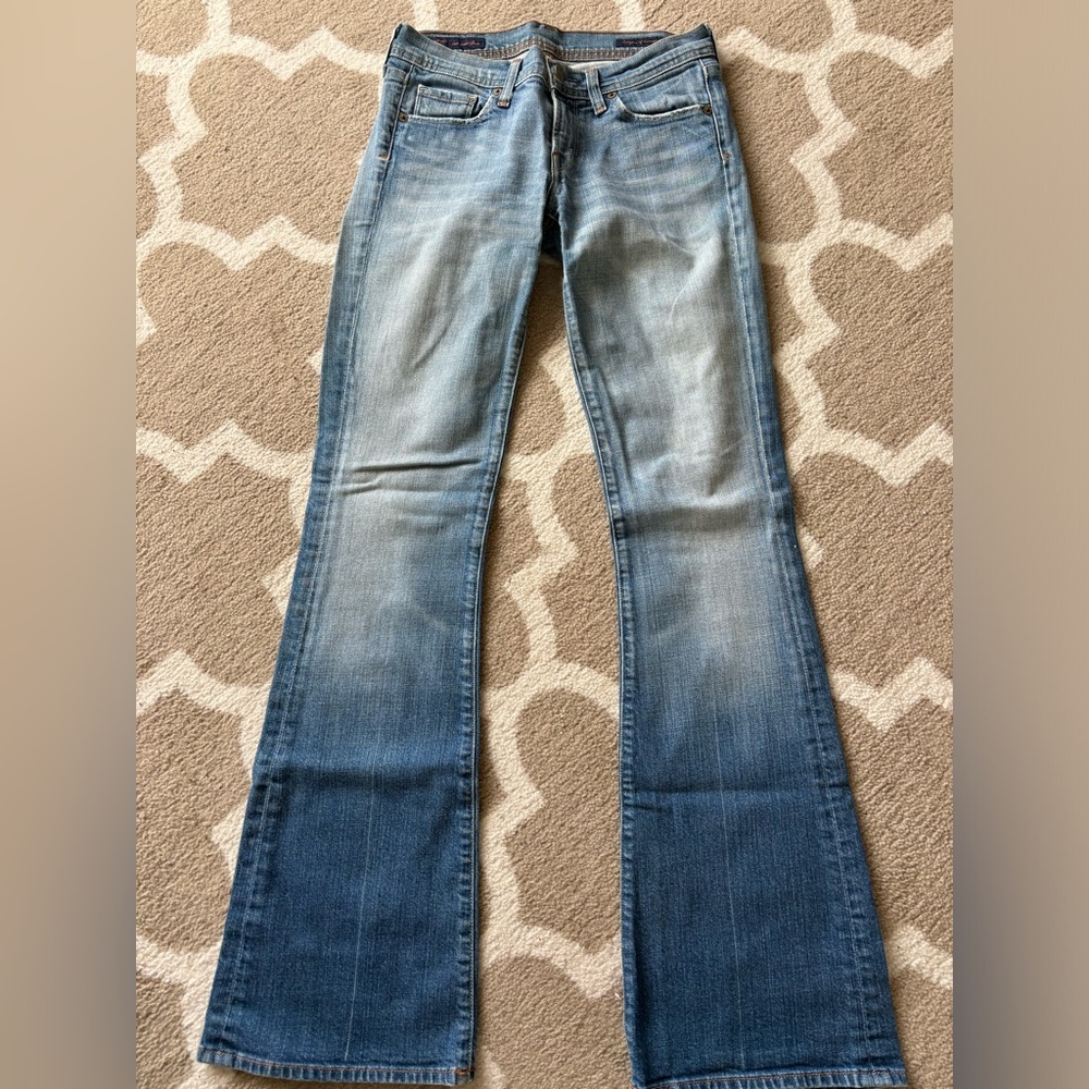 Low rise flare denim